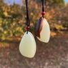 Pendant, Classic and Atmospheric Natural Leather Rough Stone Necklace