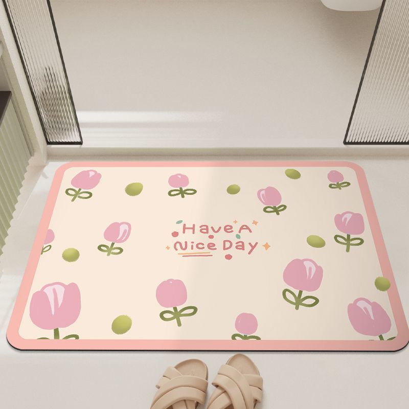 Bathroom absorbent floor mat, diatom mud quick-drying toilet, bathroom door non-slip mat, floor mat, foot mat
