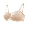 Large Size Women's Strapless Bra Plus Size Steel Rim Convertible Padded Rose White Beige Underwear