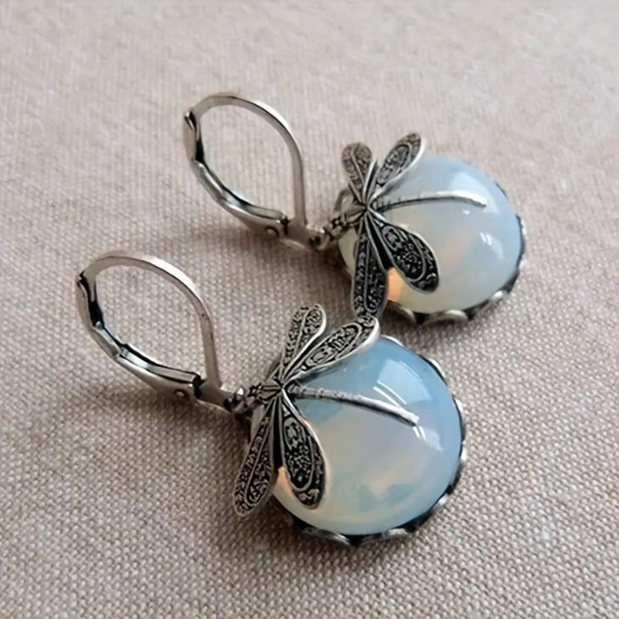1 Pair Vintage Dragonfly Earrings Elegant Jewelry Style for Men, Worn Daily As Bohemian Jewelry Accessories for Parties Festive Occasions