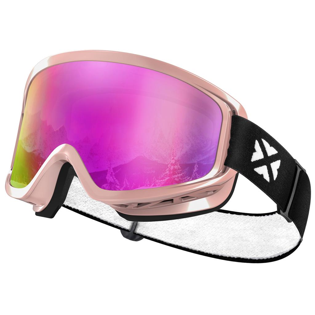 MAXJULI Ski Goggles OTG Snowboard Goggles for Men Women Youth 100% UV Protection Snow Sports M7