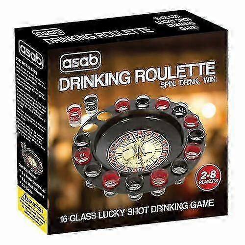 Set Roulette Gioco da Bere con 16 Bicchierini 30 X 30 Cm Gioco d'Azzardo Divertimento per Feste Minimo 2 Giocatori Casinò, Idea Regalo, Gioco per Coppie, Regalo di Natale