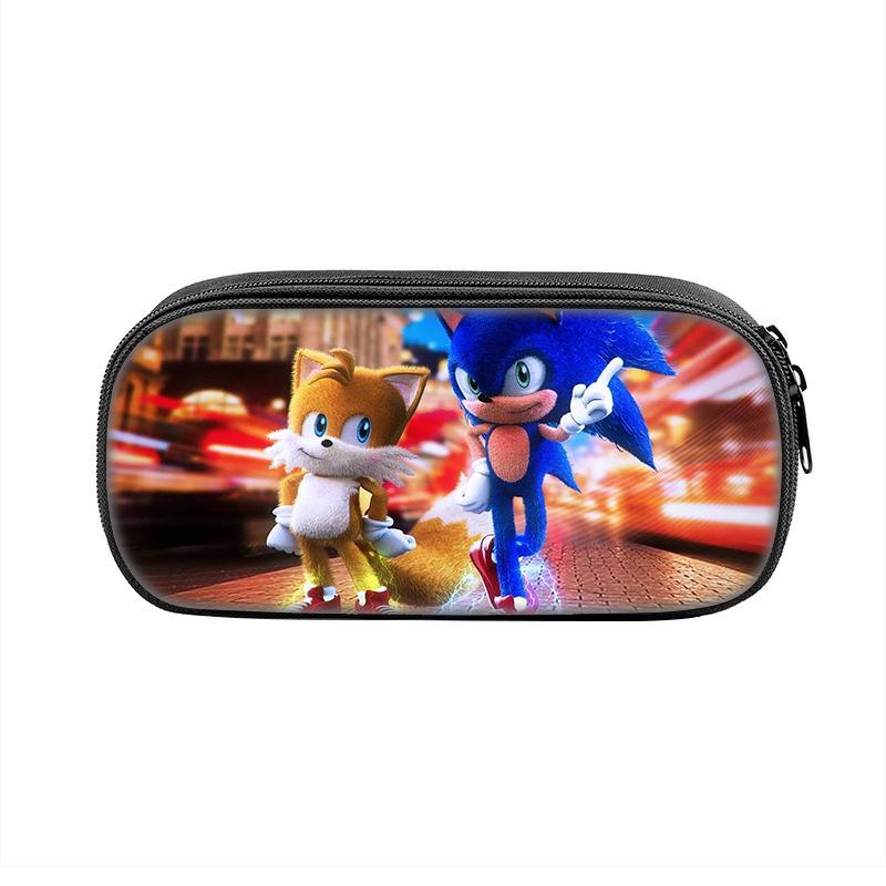 3D Sonic the Hedgehog Pencil Box for Kids - Primary School Stationery Bag