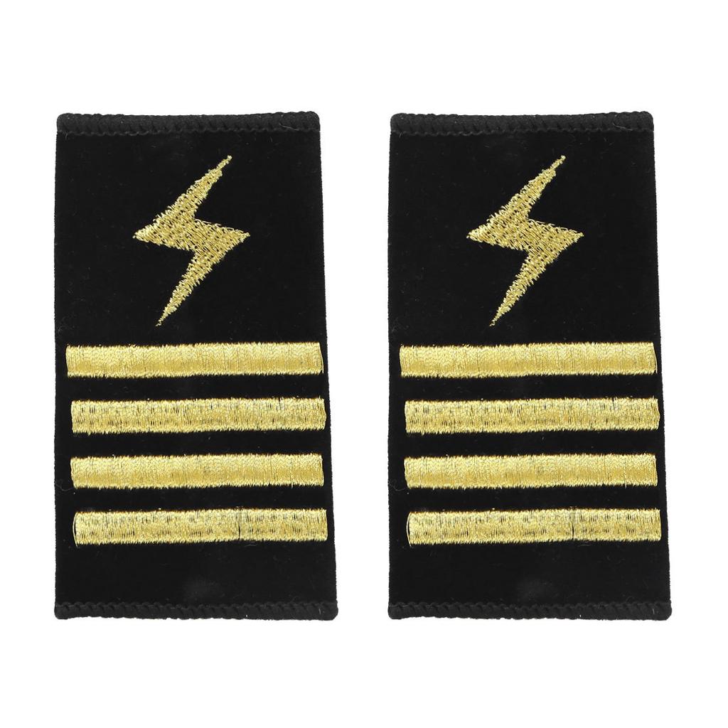 Captain Pilot Epaulets 1 Pair Professional Uniform Shoulder Straps with 1/2/3/4 Gold Silver Bar