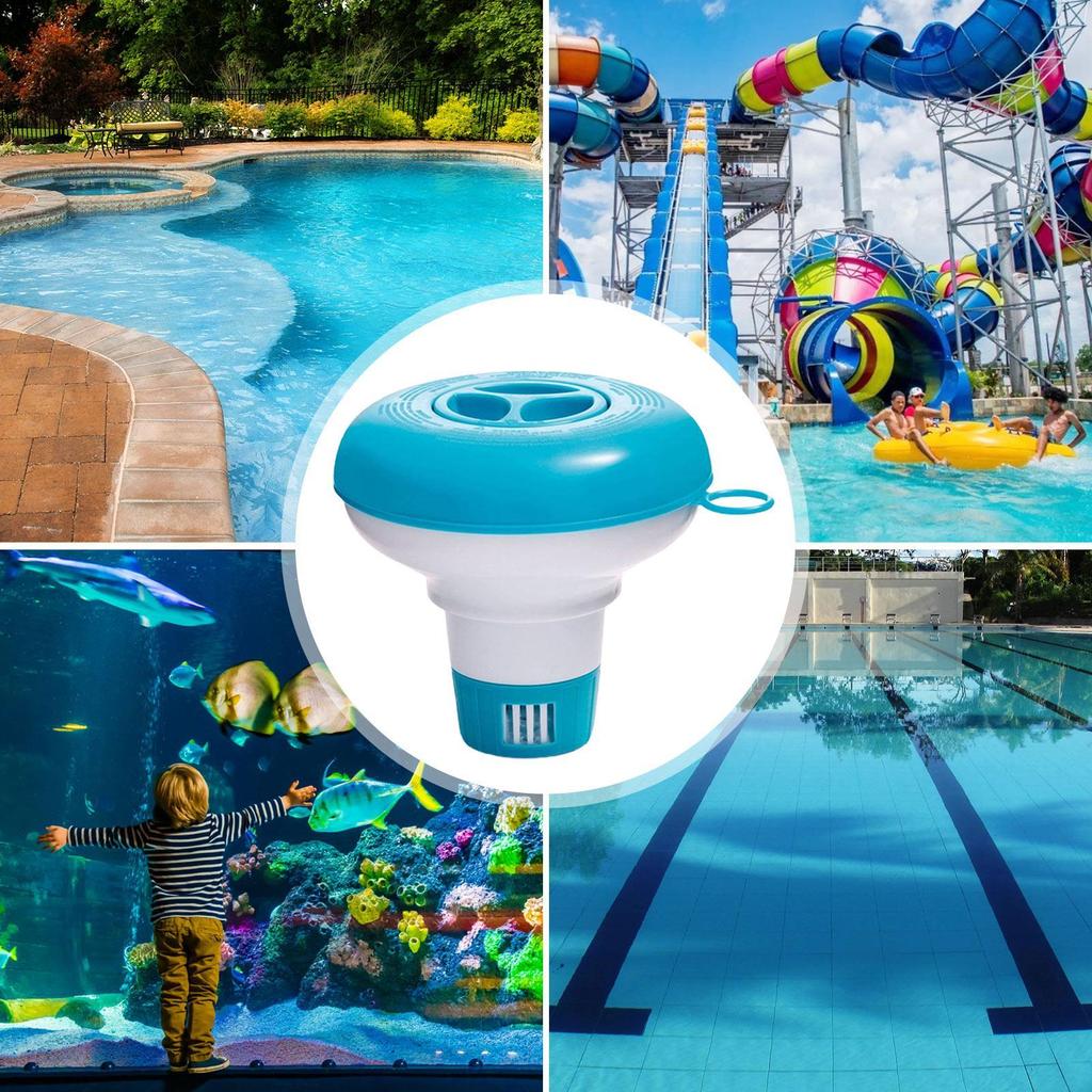 Floating Pool Chlorine Dispenser Swimming Pool Floater for Chlorine Tablets Chlorine Floater for for Spas Hot Tub Water Park