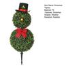 60/85CM Vánoční sněhulák topiary strom Sněhulák tvarovaný umělý topiary s červenou mašlí, cylindrem, vnitřní, venkovní, zahradní, verandní dekorace