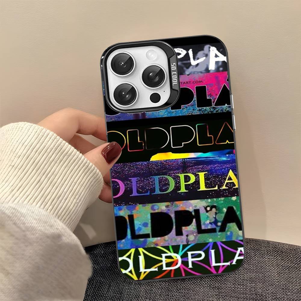 Pop Rock Band C-Coldplay Phone Case Color Silver Shell For IPhone 17 16 15 14 13 12 11 Pro Max Plus
