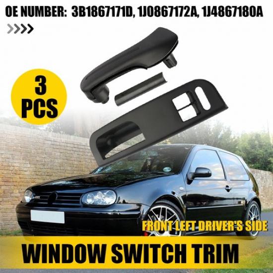 Для 2000-2006 VW MK4 Golf 2-дверный Внутренняя ручка и Крышка панели переключателей Безель