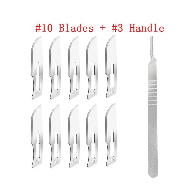Carbon Steel Surgical Scalpel Blades+Handle Scalpel DIY Cutting Tool PCB Repair Animal Surgical Knife Dropshiping Surgical Knife
