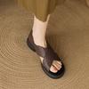 Ein Schuh und zwei Tragemöglichkeiten runde Spitze gekreuzt mit Sandalen mit offenen Zehen Sommer neu dicke Sohle lässige Sandalen bequemer Muffin-Boden