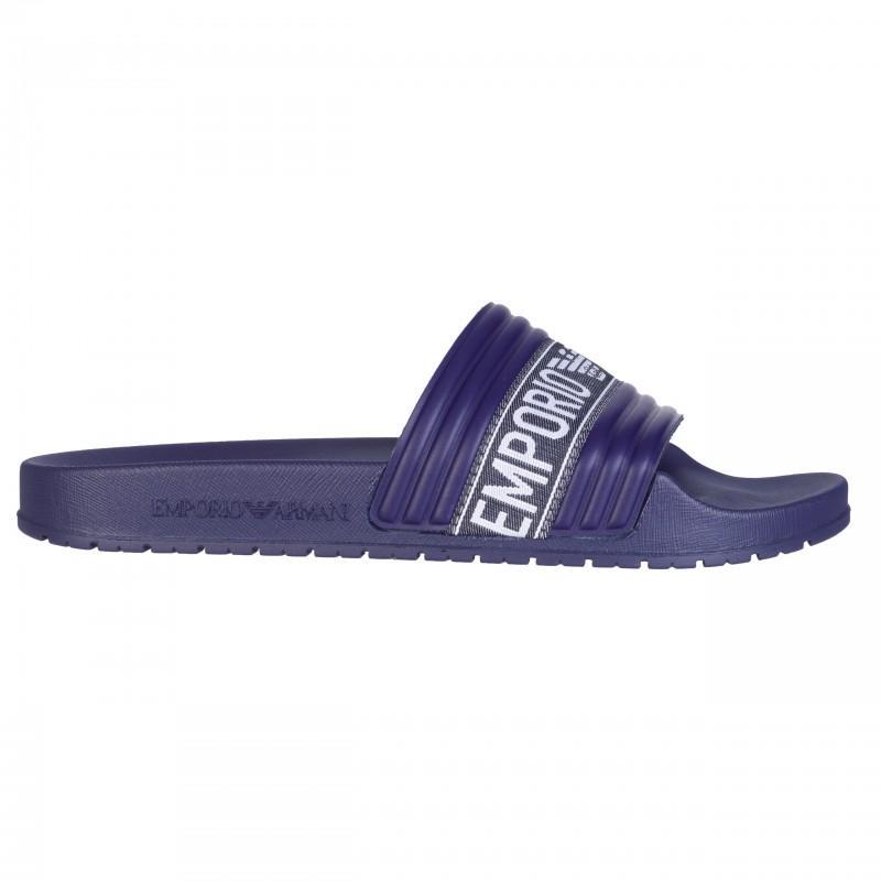 Emporio Armani Herren Marineblaue Badeschuhe Neu - Größe: 43