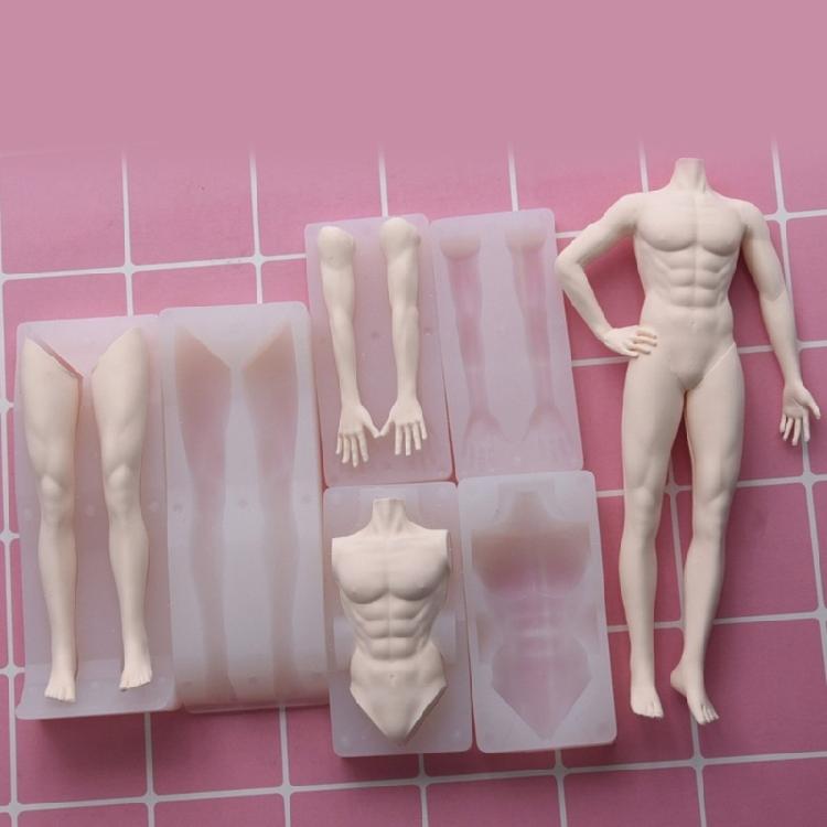 Silicone Male Body Mould For DIY Clay Figure Sculpture Super Light Material For Anime And Model Making