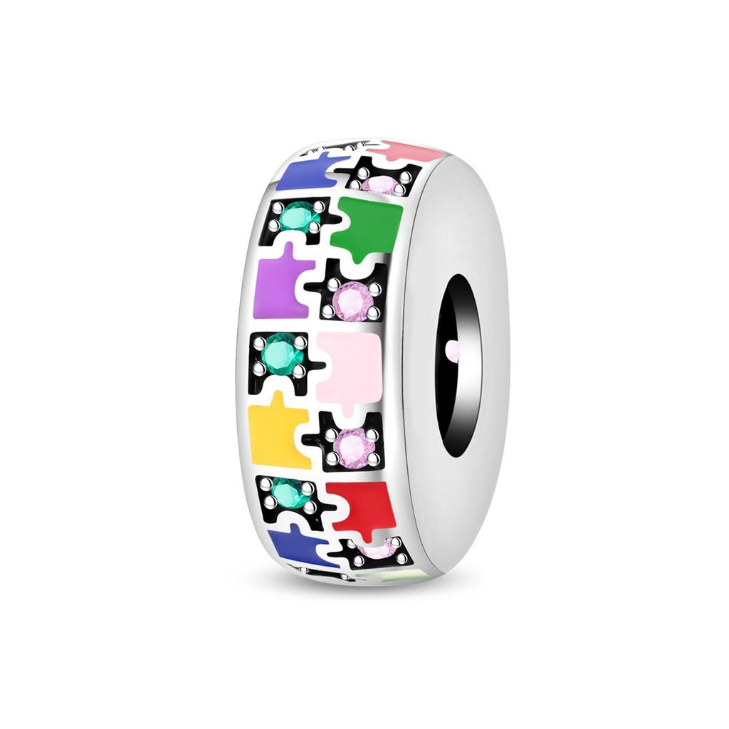 Charm Beaded Clover Butterfly Raccoon Rubber Stopper Isolation Bead Jewelry Bracelet Necklace Accessories