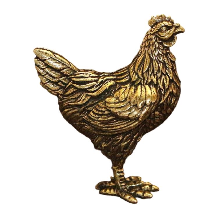 

Metal Animal Statues Chicken Figurines Sculpture Collectible Table Ornament Centerpieces for Living Room Bedroom Decors