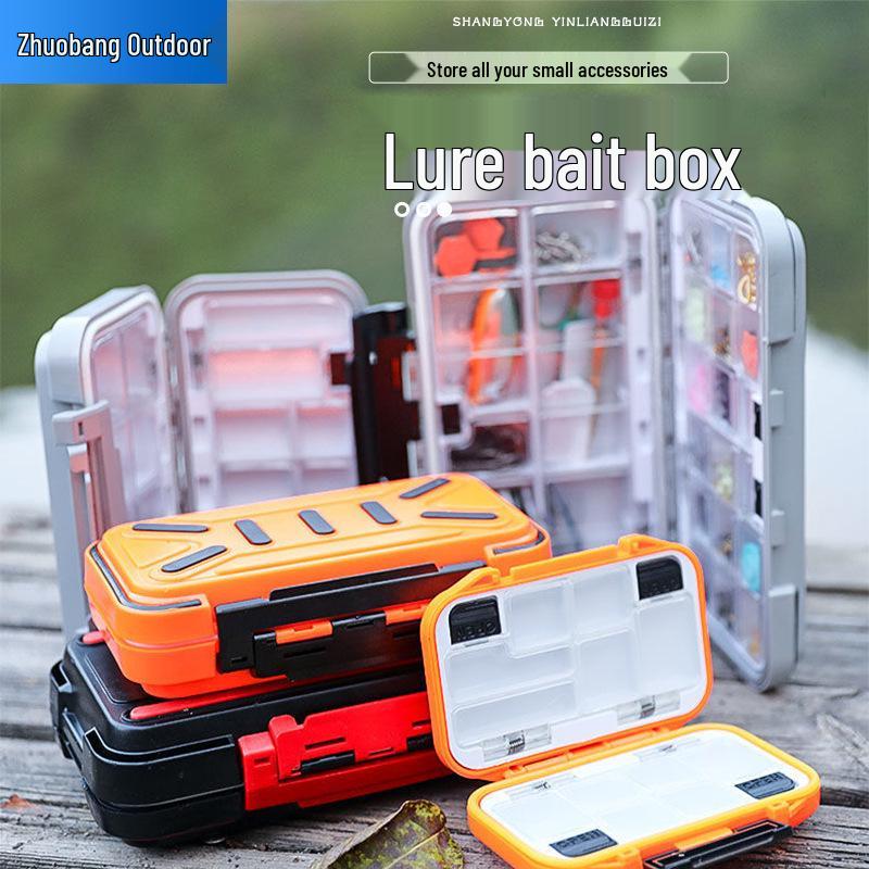 Waterproof Multi-Compartment Lure Box for Fishing Hooks, Lures, Pins, and Small Accessories.