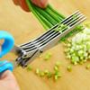 Multi-functional 3/5Layers Kitchen Scissors Stainless Steel Pepper Shredded Chopped Scallion Cutter Herb Spices Cooking Tool