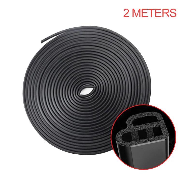 Car Door Seal Strip Rubber Double Layer Sealing Protector Soundproof Waterproof Weather Strips for Car Door Hood Trunk