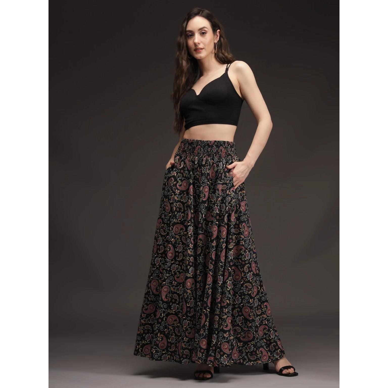 Indian Women s Ethnic Flared Palazzo Set Bollywood Designer Party Wear Trouser Free