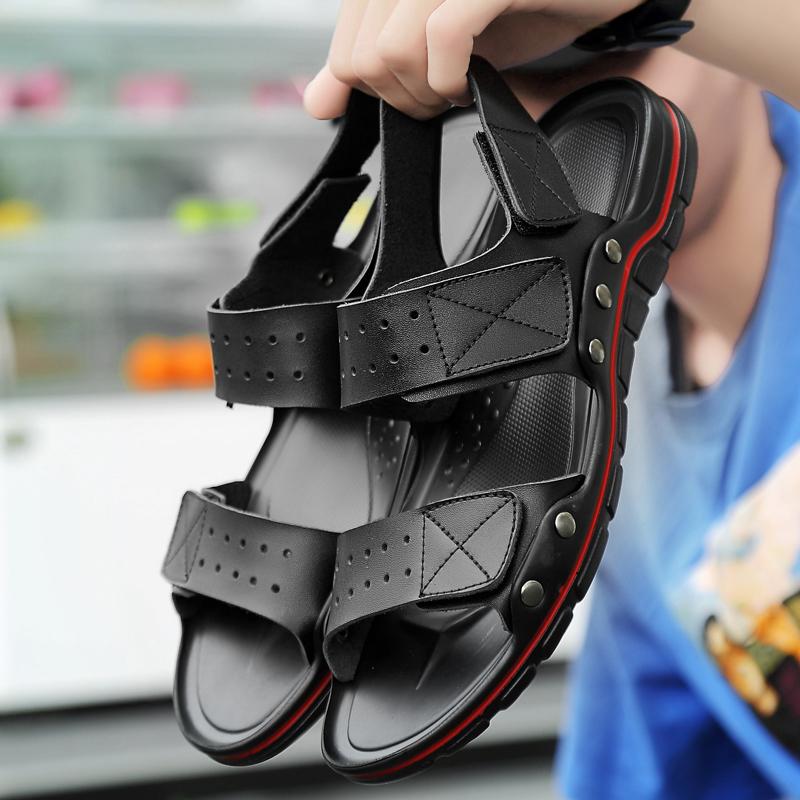 Summer Men Sandals Beach Slippers Shoes Breathable Hollow Out Garden Slippers Wading Shoes Men's Black/brown Sandals Beach Shoes