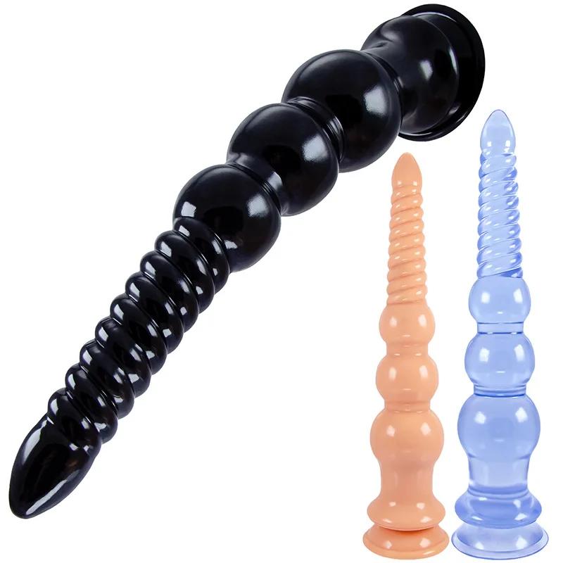 Obrovský simulačný dildo Sexshop Mäkký penis so silnou prísavkou Nástroj na ženskú masturbáciu Zadok Zátka Prostata Masážny stimulátor