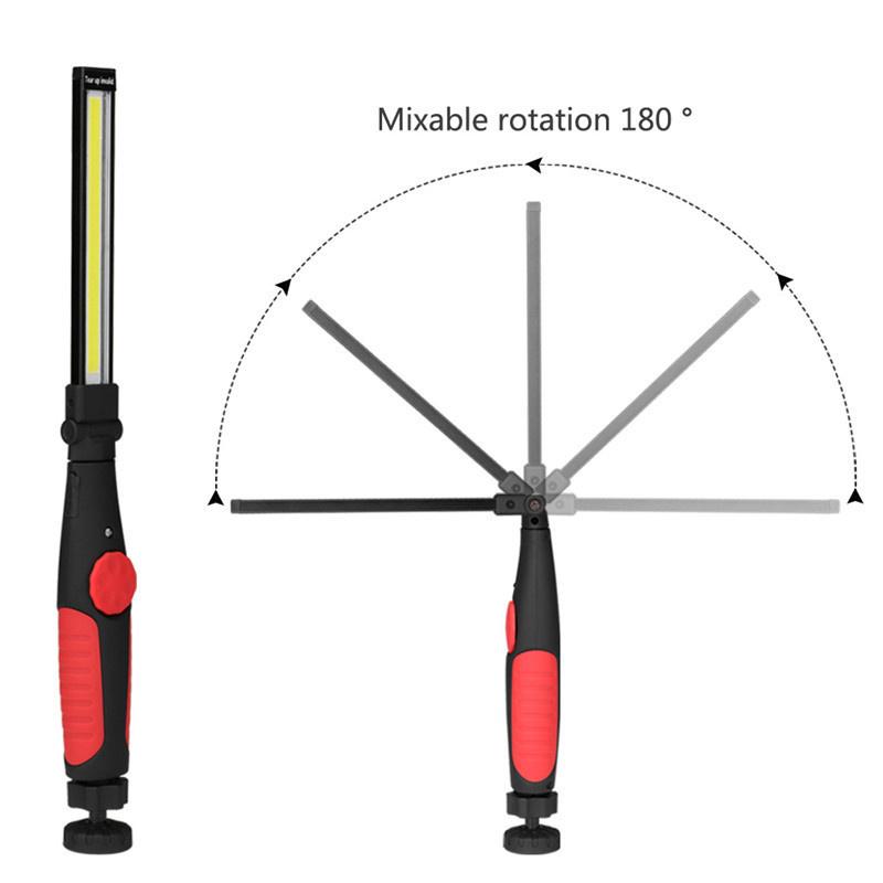 COB LED svítilna Magnetická pracovní svítilna USB dobíjecí háček na svítilnu Přenosná lampa Kontrolní světlo Kempingová svítilna na opravu auta