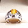 Citrine Oval Cut Gemstone With 925 Sterling Silver Ring For Men's #A963 JL375669277715
