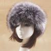 Women's Hat Faux Fox Fur Headband Hat Autumn and Winter Warm Headband Hat Plush Open Top Hat