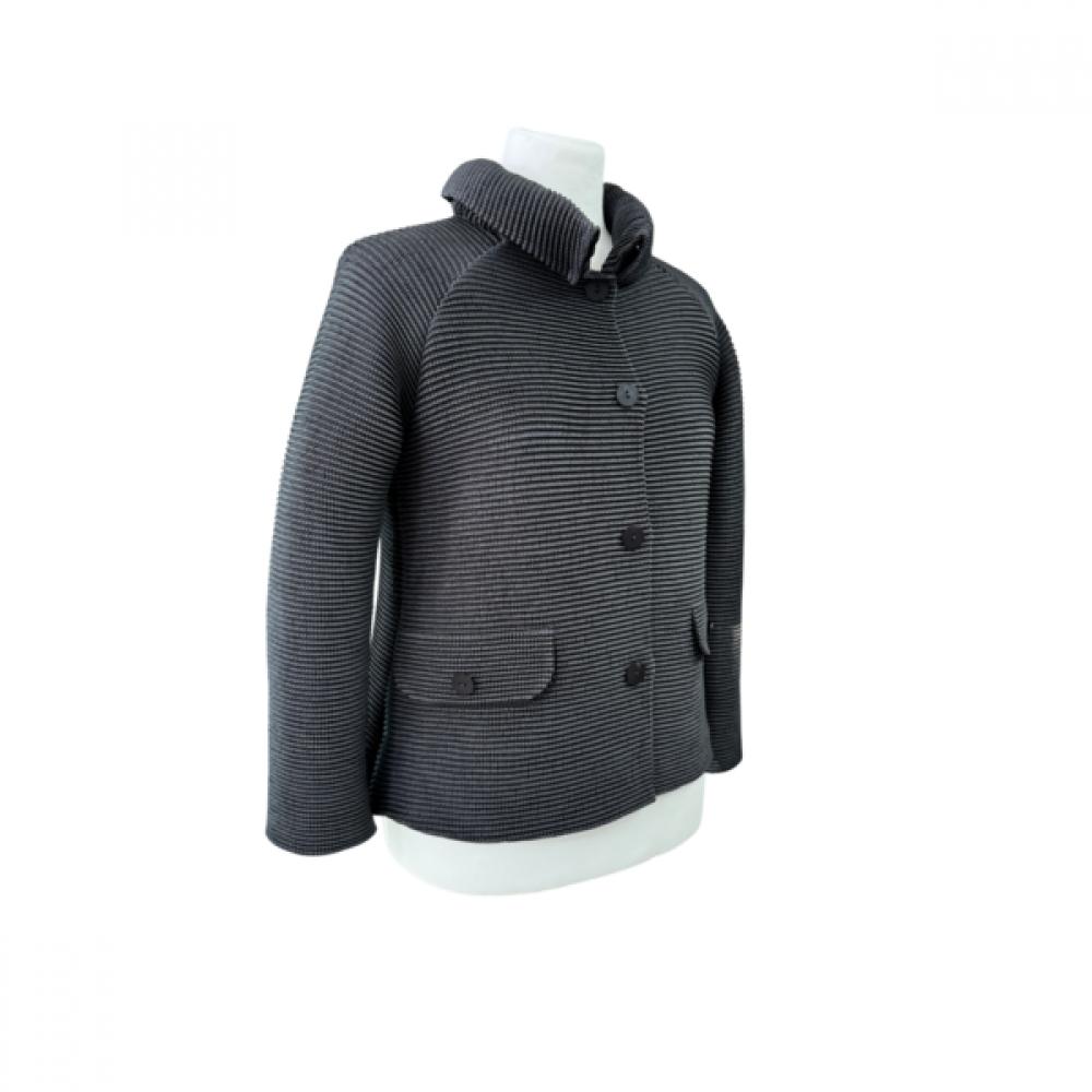 La Vita Junko Small Roll colLar Layered Pleated Jacket Ltsjk009