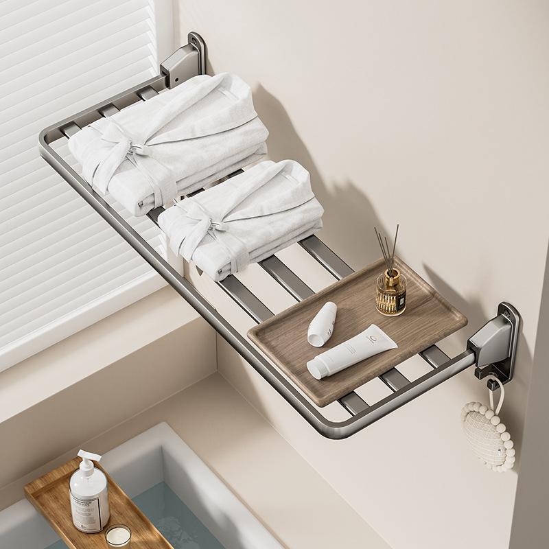 Multi Purpose Aluminum Alloy Wall Mounted Foldable Shelf