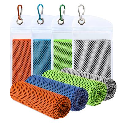 Ice Cooling Quick Dry Unisex Sports Towel With Portable Hiking Bag