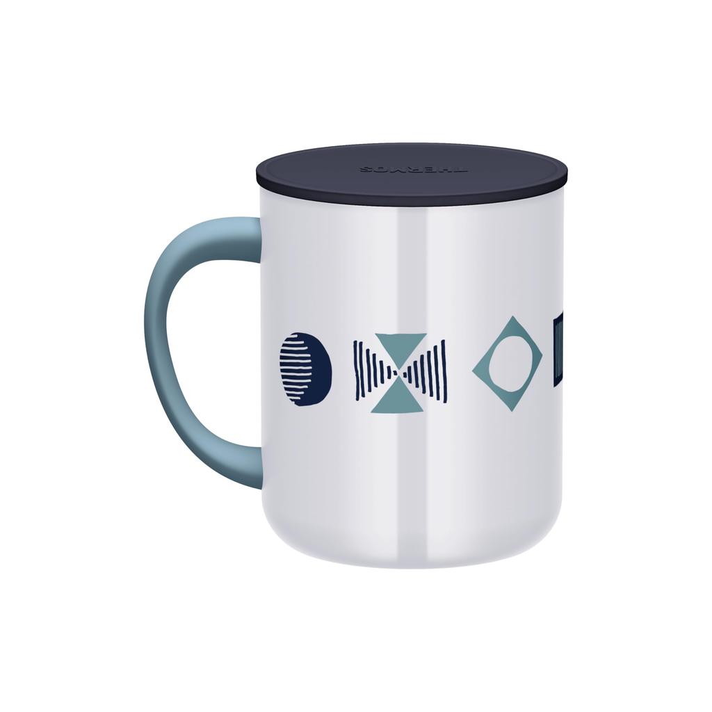 Thermos Vacuum Insulated Navy Mug, 450ml, Pattern, JDG-452LTD (NV-PTN)