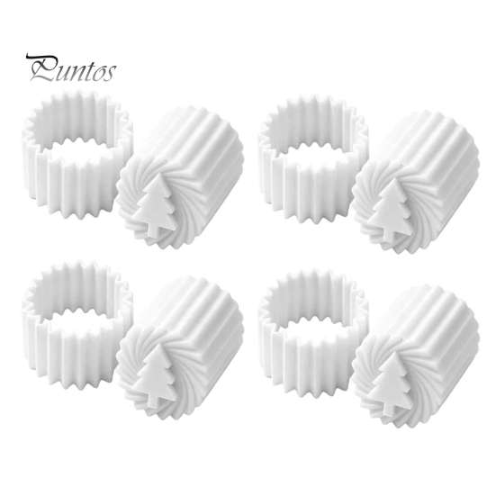 Baking Gadgets for Pastries Double-Sided Mooncake Press Mold, 2-in-1 Plastic Pastry Stamp, Christmas Easy Clean Mold Tree Design Decorative