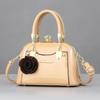 Textured bright leather European and American fashion handbag shoulder bag large capacity messenger bag shell bag dinner bag