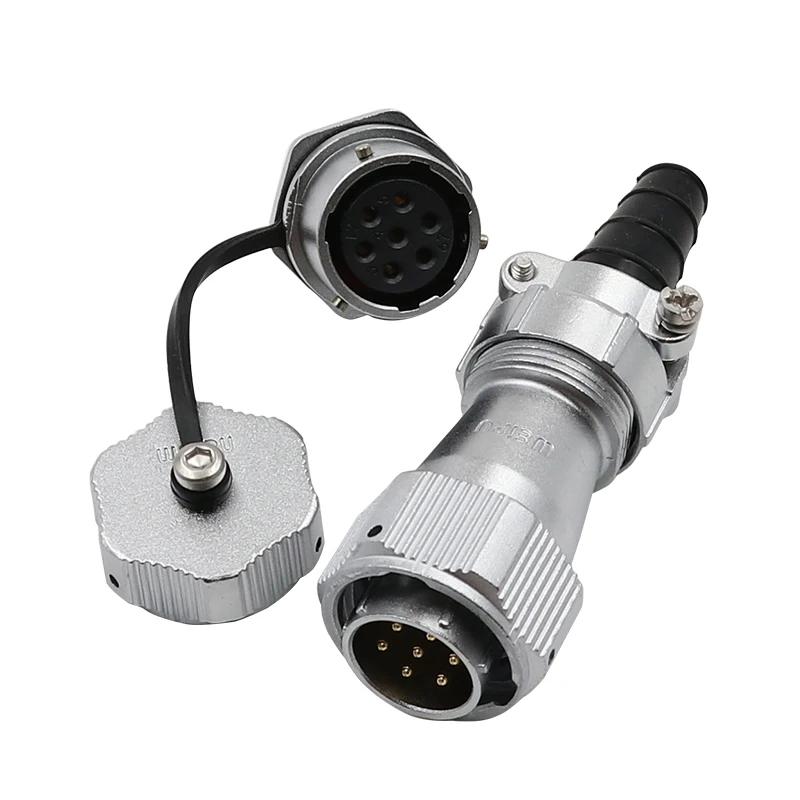 WEIPU WY20 TI ZM ZI Z M20 Power Cable Connector 2 3 4 5 6 7 8 9 12 15 Pin Aviation Female Male Plug Nut Panel Docking Socket