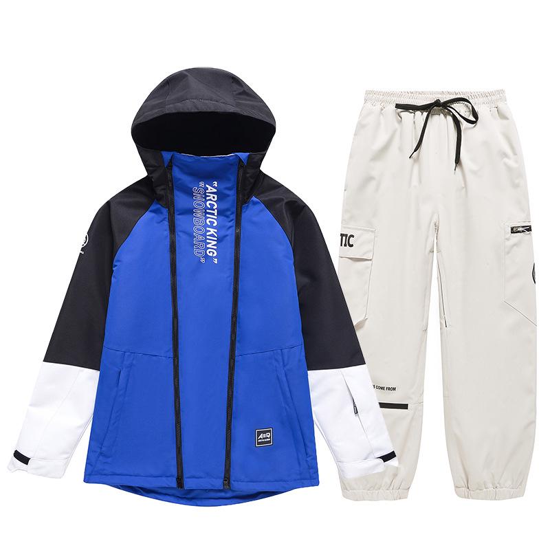 Unisex Winter Ski Suit: Windproof, Water-Repellent Jacket and Pants for Outdoor Snowboarding and Skiing.