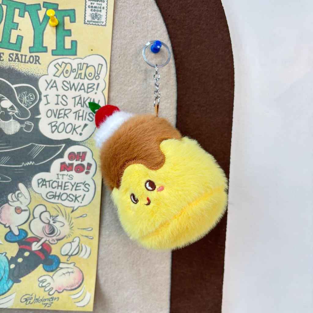 Roztomilý Kreslený Hamburger a Hranolky Plyšový Batoh Přívěsek na Klíče Panenka