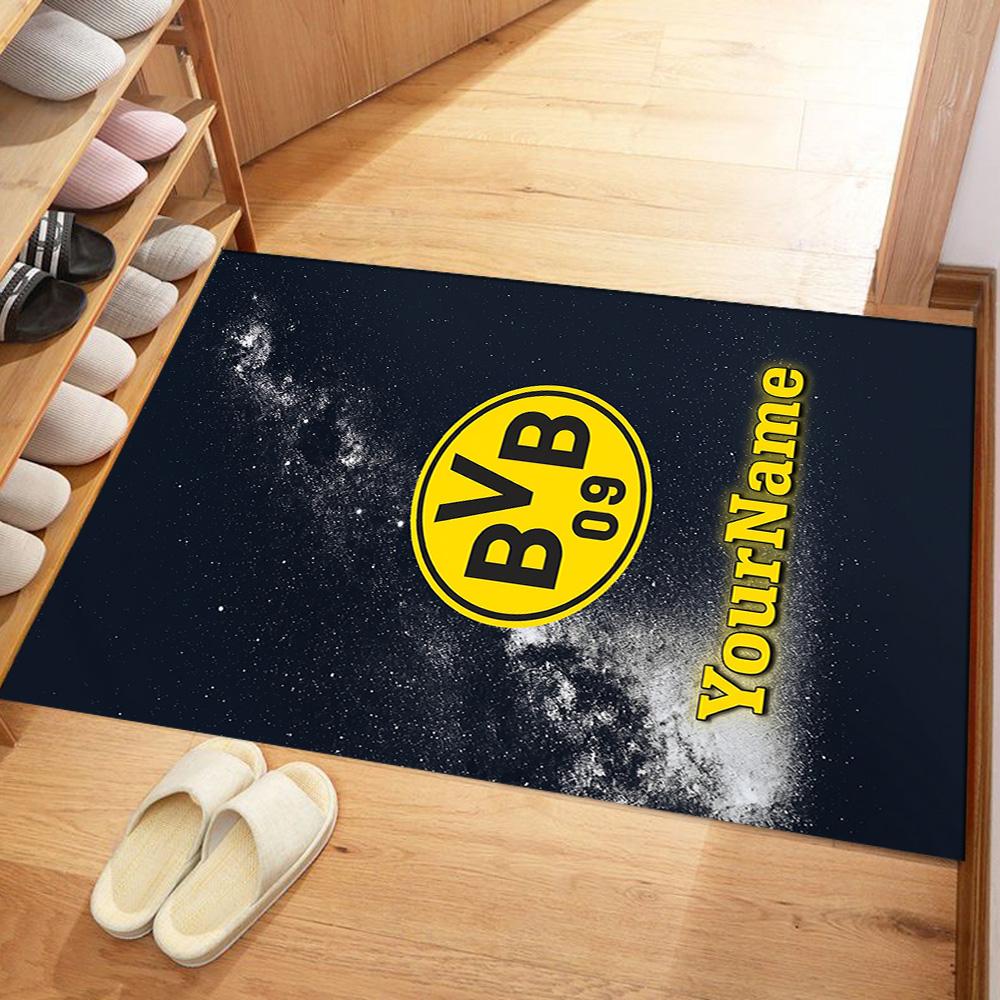 Borussia Dortmund Personalized Text Carpet Design for Entryway Study Room Game Room Hallway Anti-slip Rug Anime Office Decor Spiritual Gift