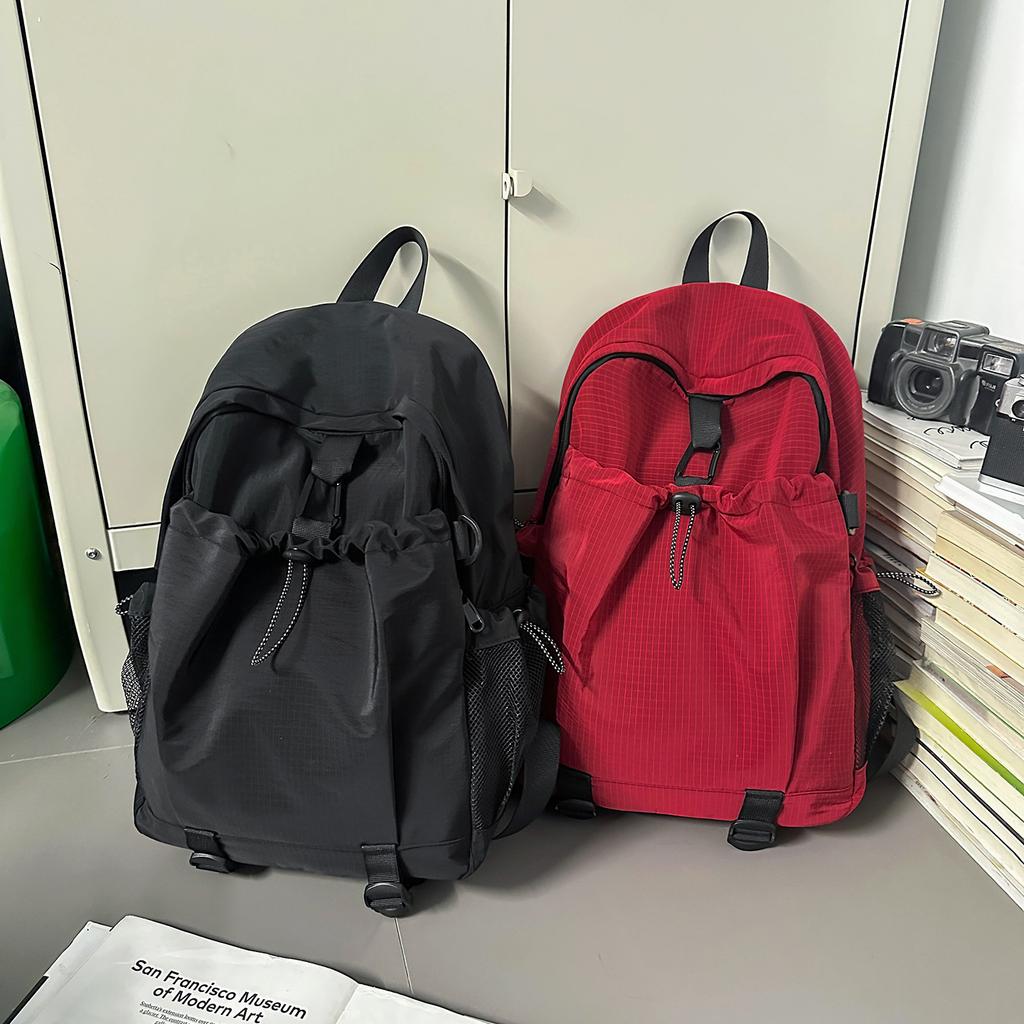 Schoolbag Student School Bag 1011 Spring New Class Large Capacity Multi-Pocket Neutral Wind Men's and Women's Commuter Travel Backpack