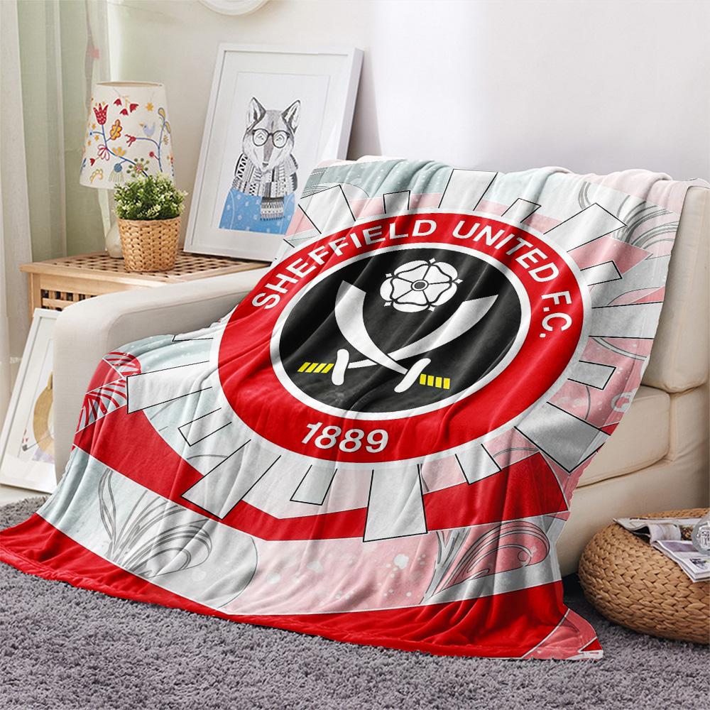Sheffield United Football Club Flannel Blanket, High Quality Comfortable for All Seasons, Home Decor, Warmth and Comfort