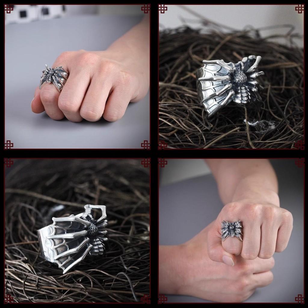 Trendy Open Adjustable Spider Ring For Women Featuring Vintage Copper Craftsmanship