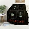 1Pc Weapons Print Flannel Blanket, High Quality Digital Printing, Comfortable for All Seasons, Home DecorGifts821005
