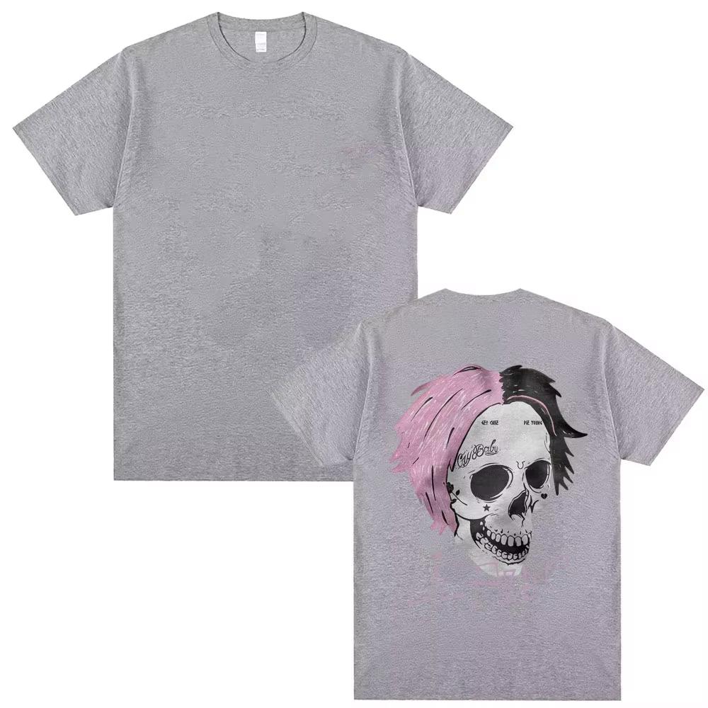 Rapper Lil Peep Mens Pure Cotton Shirt Y2k Fashion Album Graphic Oneck Unisex Shirt Summer Hip Hop Fashion High Quality Top