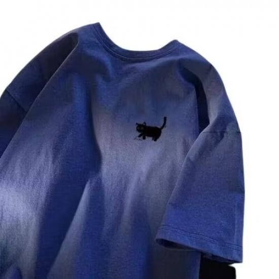 New Short Sleeved T-Shirt For Men In Summer, Korean Style Trend, Simple Half Sleeved Top, Hong Kong Style Loose Casual Brand T-Shirt