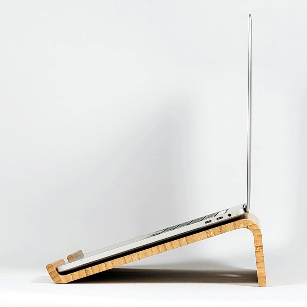 Laptopständer aus Holz mit Kühltischplatte aus Aluminiumplatte, kompatibel mit MacBook 17 Zoll LAY10C Pro/Air