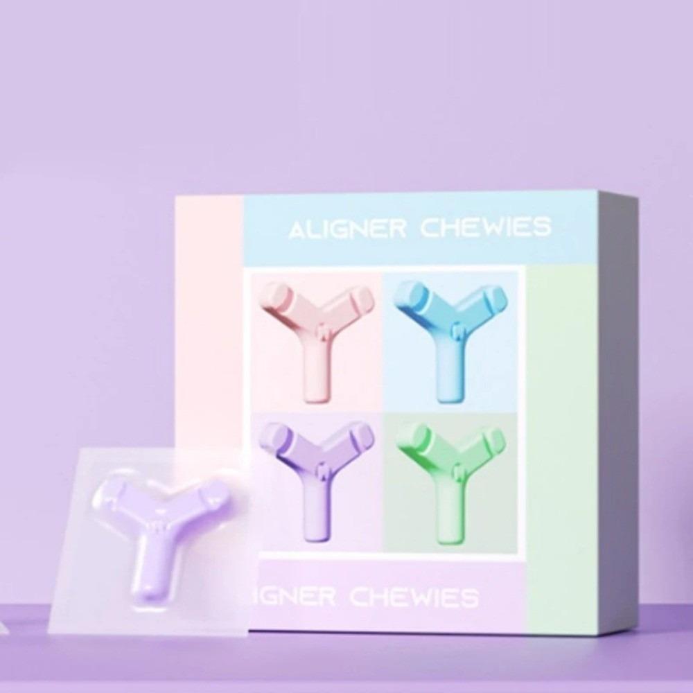 

4pcs/box Y Shaped Teeth Stick Bite Prevent Face Distortion Orthodontic Bite Chewies Easy To Clean