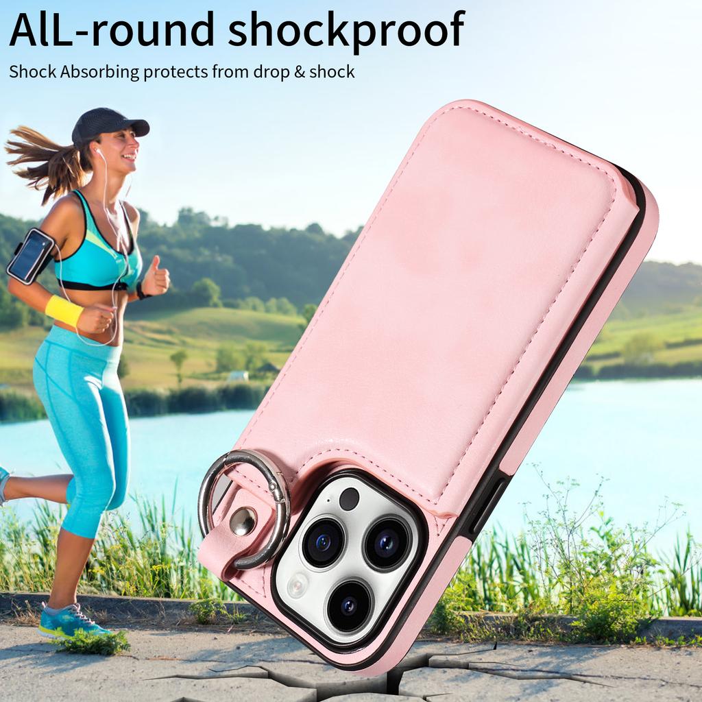 Magnetic Wallet Flip Leather Case Wi/ Ring Buckle For iPhone 15 14 Plus 13 12 11 Pro Max XSMax For Samsung S23 S22 S21 Ultra Plus A14 A54 A13 A53 A25