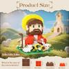 Non-Toxic Creative Desk Decoration Jesus Figures Building Blocks Kids Toys Sunflower Sheep With Led Lights Christmas Gifts