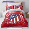 Atlético Madrid Bettwäsche Bettdecke Set Bettbezug Kissenbezug Heimdekoration Geburtstagsgeschenk (1 Bettbezug + 2 Kissenbezüge, ohne Füllung)