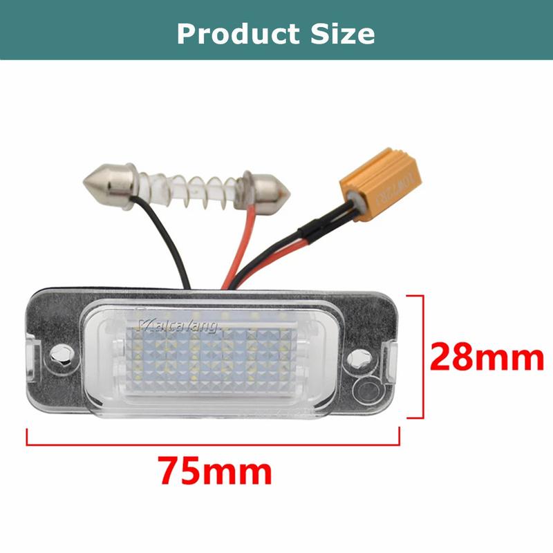 For Mercedes Benz ML-Class W163 W164 GL-Class X164 R-Class W251 GL ML 350 450 500 550 320 ML63 2PCS LED License Plate Light Lamp
