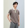 GXG Men's Two-Tone Ribbed Short-Sleeve Polo